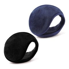 Ziemas cepure ausīm, melna/tumši zila cena un informācija | Sieviešu cepures | 220.lv