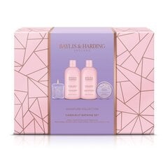 Набор косметики Baylis & Harding Jojoba, Vanilla & Almond Oil Luxury Candlelit Bathing: пена для ванны, 300 мл + крем для душа, 300 мл + лосьон для тела и рук, 50 мл + ароматическая свеча, 60 г цена и информация | Кремы, лосьоны для тела | 220.lv