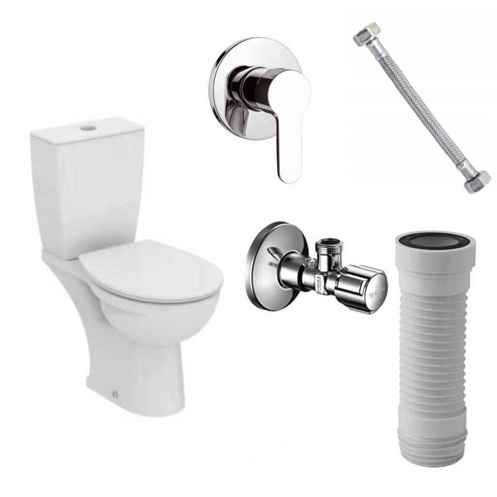 Kompakts tualetes pods Ideal Standard Eurovit, ar bidē funkciju cena un informācija | Tualetes podi | 220.lv