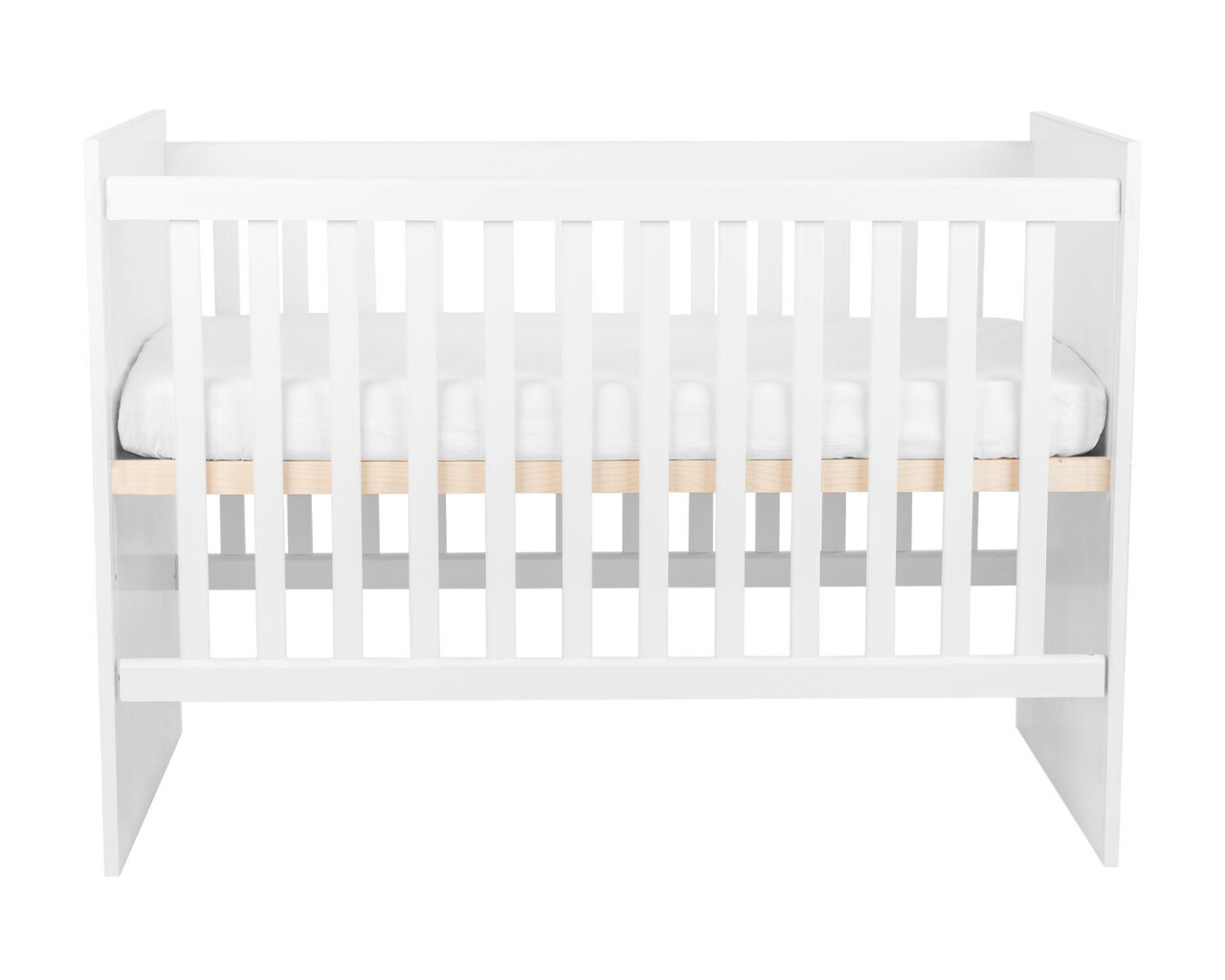 Zīdaiņu gultiņa Ayla, 60x120 cm, brūna/balta cena un informācija | Zīdaiņu gultas | 220.lv