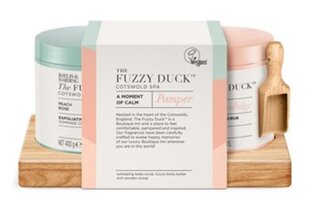 Kosmētikas komplekts Baylis & Harding The Fuzzy Duck Cotswold Spa A Moment of Calm: vannas kristāli 400 g + ķermeņa sviests 400 g + koka kausiņš cena un informācija | Ķermeņa krēmi, losjoni | 220.lv