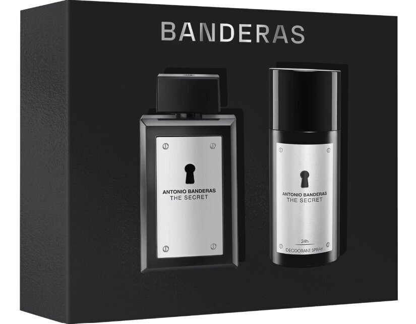 Dāvanu komplekts Antonio Banderas The Secret vīriešiem: tualetes ūdens EDT, 100 ml + dezodorants, 150 ml cena un informācija | Vīriešu smaržas | 220.lv