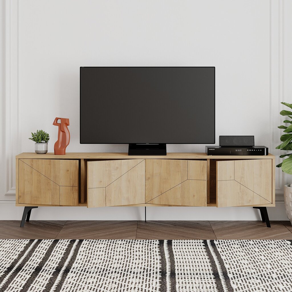 TV statīvs Asir, 180x50x29,6cm, bēšs цена и информация | TV galdiņi | 220.lv