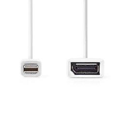 Adapteris mini DisplayPort M — DisplayPort F, 1,2, 0,2 m цена и информация | Адаптеры и USB разветвители | 220.lv