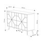 Skapis Asir, 123x62,4x35cm, balts, lakots cena un informācija | Konsoles galdiņi | 220.lv