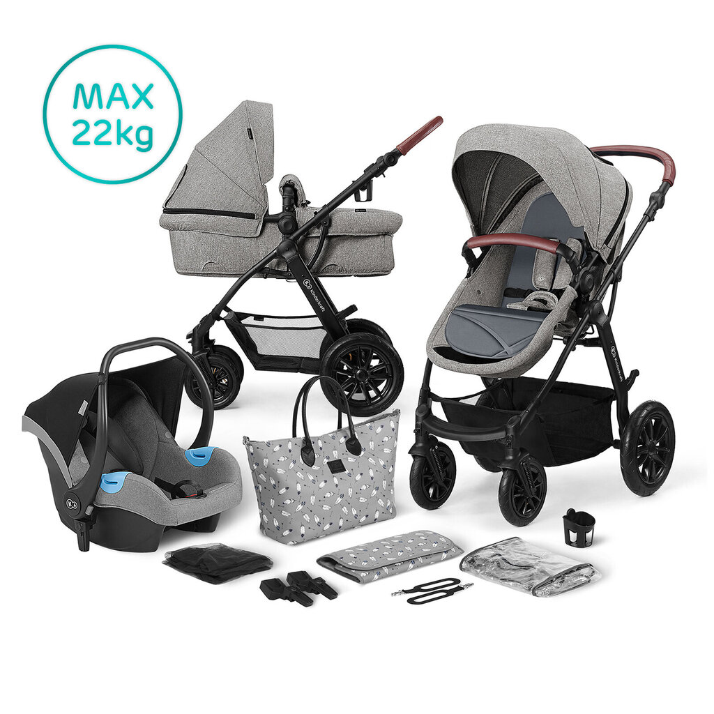 Prece ar bojājumu. Universālie rati Kinderkraft 3in1 XMOOV, Grey цена и информация | Preces ar bojājumiem | 220.lv