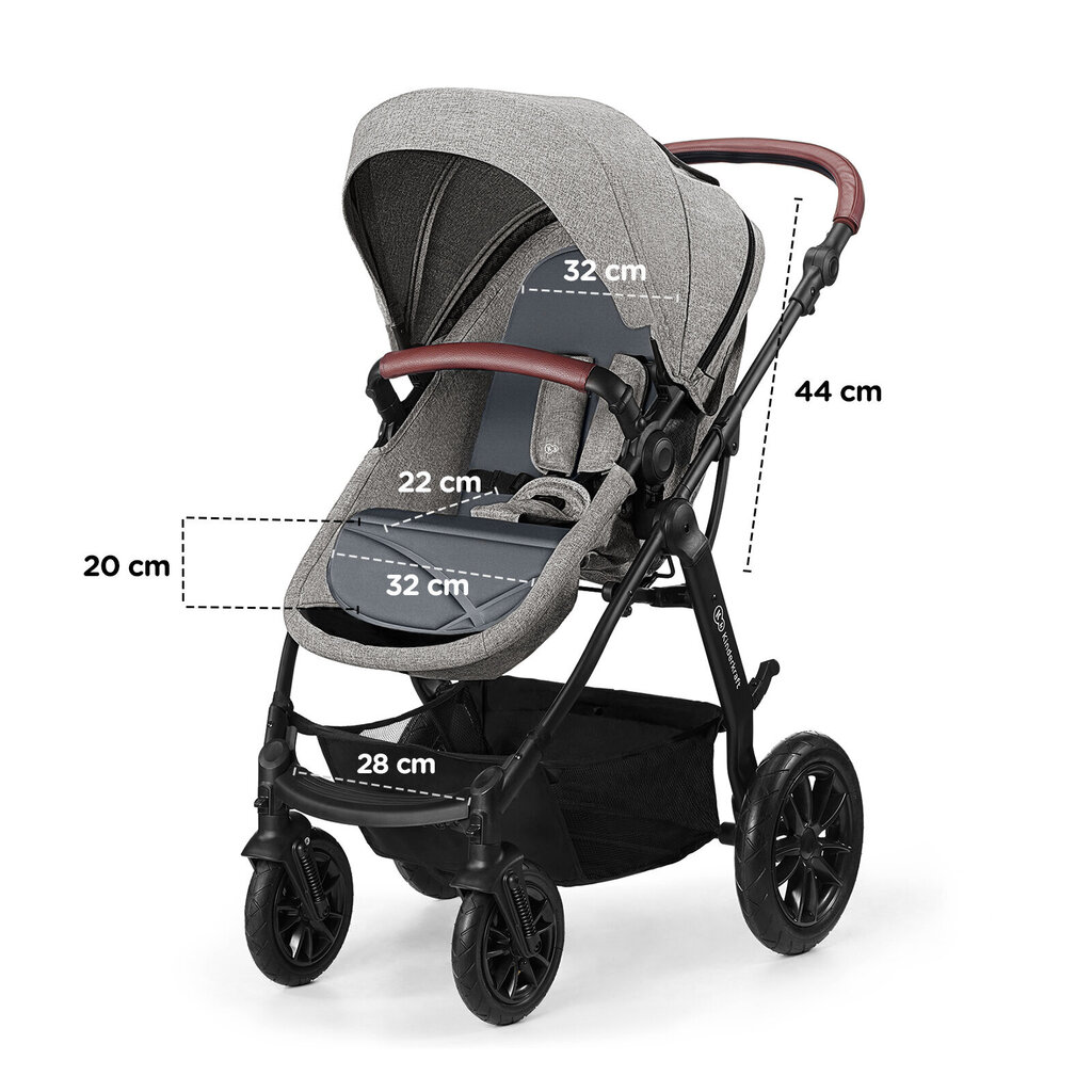 Prece ar bojājumu. Universālie rati Kinderkraft 3in1 XMOOV, Grey цена и информация | Preces ar bojājumiem | 220.lv