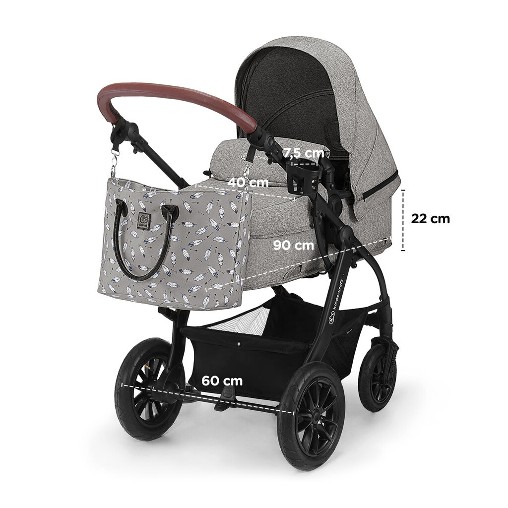 Prece ar bojājumu. Universālie rati Kinderkraft 3in1 XMOOV, Grey цена и информация | Preces ar bojājumiem | 220.lv