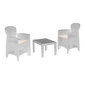 Prece ar bojājumu. Āra mēbeļu komplekts Akita, galds + 2 krēsli, balts cena un informācija | Preces ar bojājumiem | 220.lv