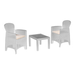 Товар с повреждением. Garden furniture set AKITA table and 2 chairs, white цена и информация | Товары с повреждениями | 220.lv