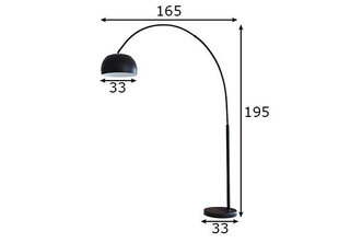 Prece ar bojājumu. Stāvlampa, melna, 60 W cena un informācija | Preces ar bojājumiem | 220.lv