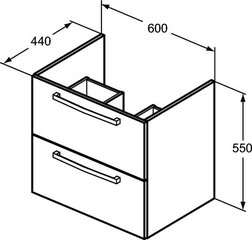 Prece ar bojājumu. Ideal Standard Szafka izlietnes skapītis Tempo 60 cm balts (E3240WG) cena un informācija | Preces ar bojājumiem | 220.lv