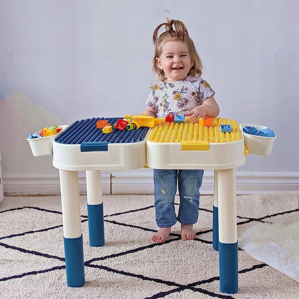 Radošais galds 2 in 1 Creative Fun Table, 79x56x50 cm, balts цена и информация | Bērnu krēsliņi un bērnu galdiņi | 220.lv
