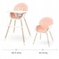 Mūsdienīgs augstais krēsls Amelia 3in1 Moby-System, rozā cena un informācija | Barošanas krēsli | 220.lv