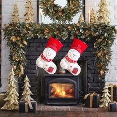 Ziemassvētku zeķe - Sniegavīrs, 2gab. cena un informācija | Ziemassvētku dekorācijas | 220.lv