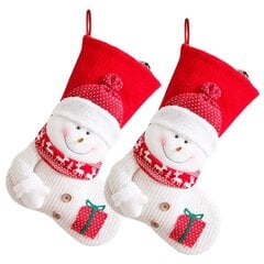 Ziemassvētku zeķe - Sniegavīrs, 2gab. cena un informācija | Ziemassvētku dekorācijas | 220.lv