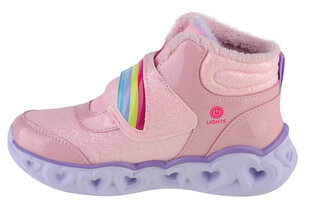 Skechers Heart Lights - Brilliant Rainbow, зимние ботинки для девочек, розовый цена и информация | Детская зимняя обувь | 220.lv