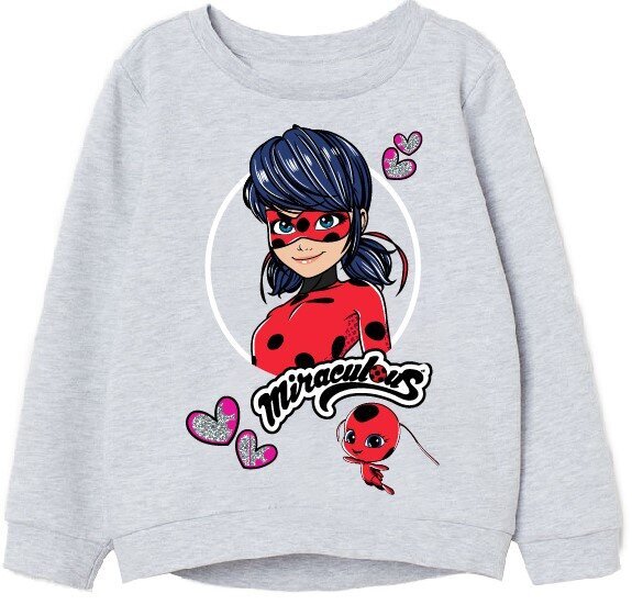 Jaka meitenēm Miraculous Ladybug, pelēka цена и информация | Jakas, džemperi, žaketes, vestes meitenēm | 220.lv