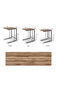 Dīvāna galds Asir, 44x55x40cm, 42x52x35cm, 40x49x29,5cm, brūns un melns cena un informācija | Žurnālgaldiņi | 220.lv