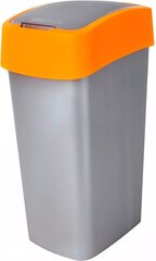 Miskaste Curver Flip Bin, 50 L, pelēka/oranža cena un informācija | Miskastes | 220.lv