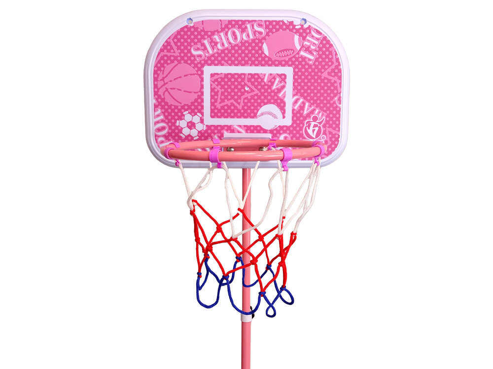 Bērnu basketbola komplekts, 170 cm, rozā krāsā цена и информация | Spēles brīvā dabā | 220.lv