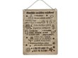 Koka dekoratīvs dēlis ar gravējumu Vismīļākā vectētiņa noteikumi cena un informācija | Citas oriģinālas dāvanas | 220.lv