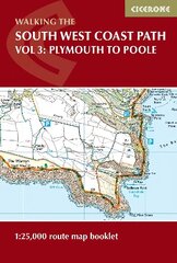 South West Coast Path Map Booklet - Vol 3: Plymouth to Poole: 1:25,000 OS Route Mapping 2nd Revised edition цена и информация | Путеводители, путешествия | 220.lv