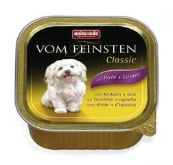 Konservi VOM FEINSTEN Classic ar tītara un jēra gaļu, 150 g цена и информация | Консервы для собак | 220.lv