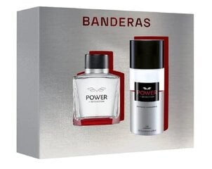 Dāvanu komplekts Antonio Banderas Power Of Seduction vīriešiem: tualetes ūdens EDT, 100 ml + dezodorants, 150 ml cena un informācija | Vīriešu smaržas | 220.lv