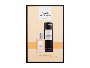 Dāvanu komplekts David Beckham Classic vīriešiem: tualetes ūdens EDT, 50 ml + dezodorants, 150 ml cena un informācija | Sieviešu smaržas | 220.lv