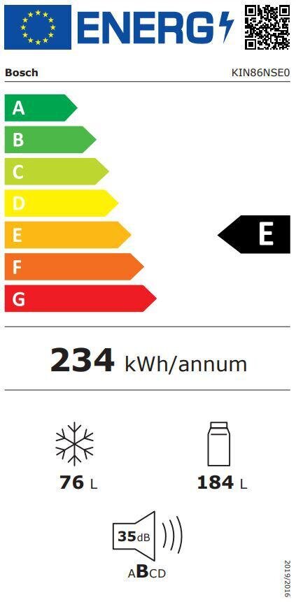 Bosch KIN86NSE0 cena un informācija | Ledusskapji | 220.lv