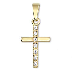 Brilio Подвеска Крест из желтого золота с кристаллами 249 001 00565 цена и информация | Украшения на шею | 220.lv