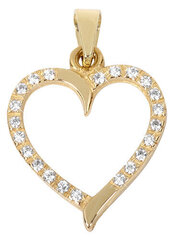 Brilio Золотая подвеска в виде сердца с прозрачными кристаллами 249001 00462 цена и информация | Украшения на шею | 220.lv