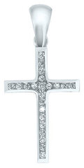 Brilio Подвеска-крестик из белого золота CSR024_AU_W цена и информация | Украшения на шею | 220.lv