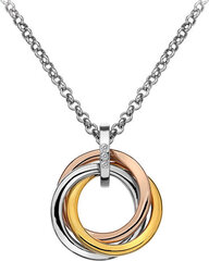 Hot Diamonds Серебряное колье Trio Rose Gold DP544 (цепочка, кулон) цена и информация | Украшения на шею | 220.lv