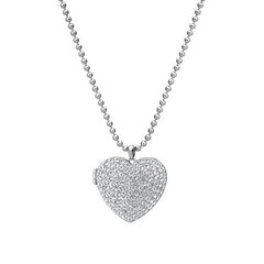 Hot Diamonds Серебряное колье-сердечко с бриллиантовым медальоном Memories Heart DP770 цена и информация | Украшения на шею | 220.lv