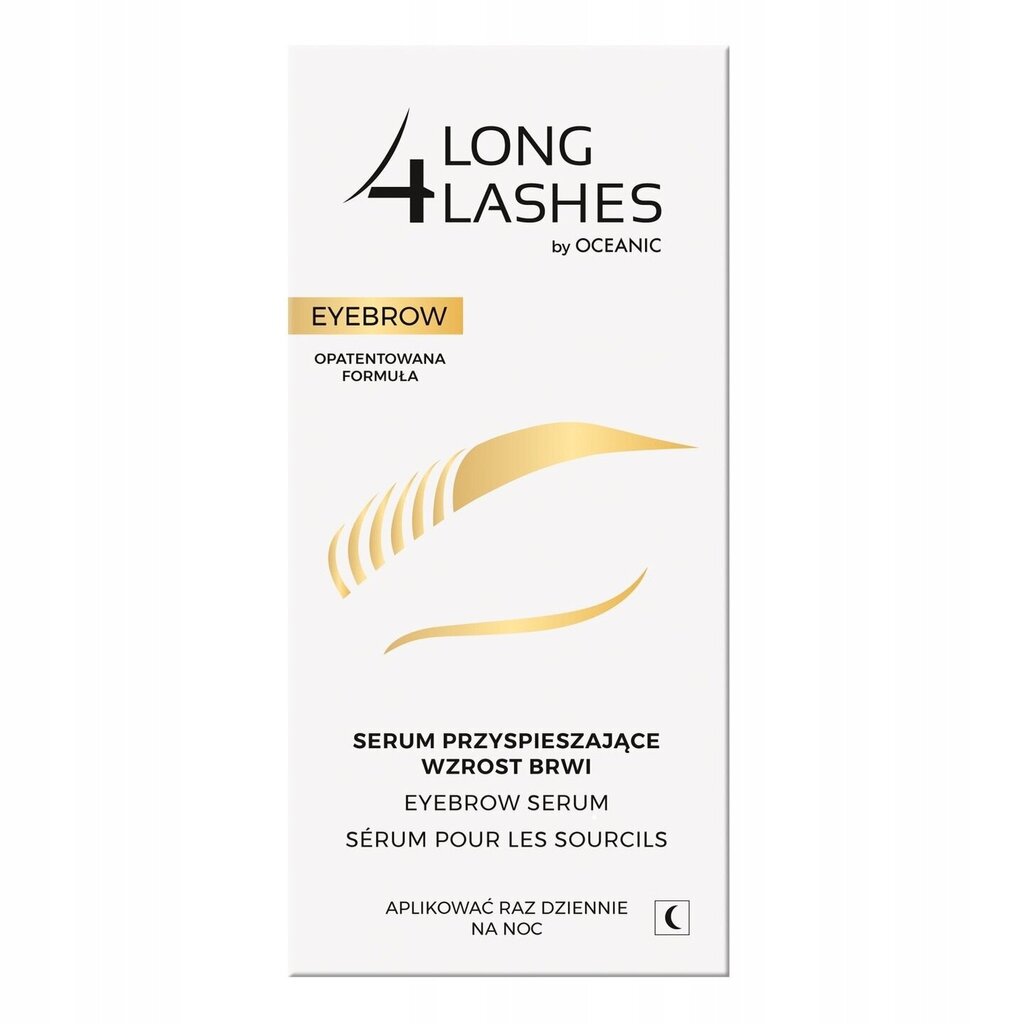 Uzacu serums Long4Lashes, 3 ml cena un informācija | Acu ēnas, skropstu tušas, zīmuļi, serumi | 220.lv