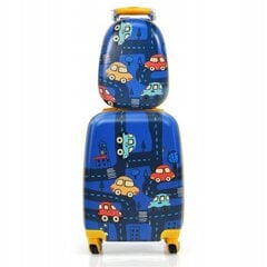 Bērnu mugursomas un koferu komplekts Costway, 40l, zils cena un informācija | Koferi, ceļojumu somas | 220.lv