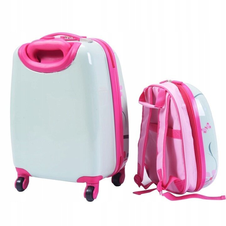 Bērnu mugursomas un koferu komplekts Costway, rozā cena un informācija | Koferi, ceļojumu somas | 220.lv