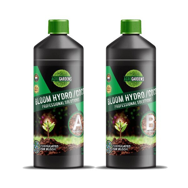 Mēslošanas līdzeklis AgroGardens Bloom For Hydro/Coco A+B, 2x1L цена и информация | Šķidrie mēslošanas līdzekļi | 220.lv