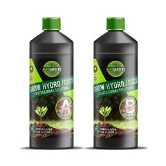 Mēslošanas līdzeklis AgroGardens Grow For Hydro/Coco A+B, 2x1L cena un informācija | Šķidrie mēslošanas līdzekļi | 220.lv