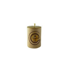 Cilindriska svece no dabīgā bišu vaska, 5 cm cena un informācija | Sveces un svečturi | 220.lv