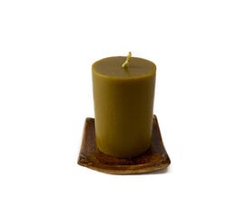 Цилиндрическая свеча из натурального пчелиного воска, 5 см цена и информация | Подсвечники, свечи | 220.lv