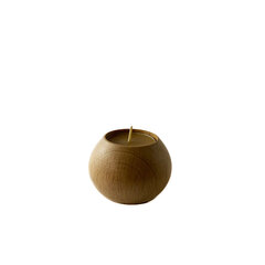Деревянный подсвечник для чайной свечи, шарообразный 7 см, ручная работа цена и информация | Подсвечники, свечи | 220.lv