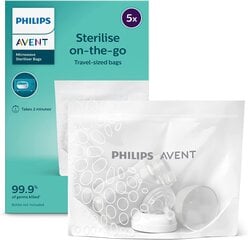 Пакеты для стерилизации Philips Avent SCF297/05, 5 шт. цена и информация | Стерилизаторы и подогреватели для бутылочек | 220.lv