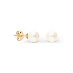 Zelta auskari un pērlēm Gold Pearls sievietēm W62207843 cena un informācija | Auskari | 220.lv