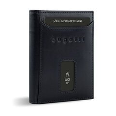 Кожаный мини-кошелек Bugatti Secure Slim с RFID-защитой, черный цена и информация | Мужские кошельки | 220.lv