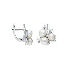 Sudraba auskari un pērlēm Silver Pearls sievietēm W57544635 цена и информация | Серьги | 220.lv