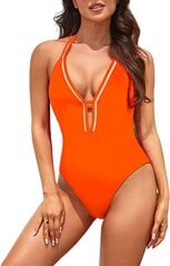 Цельный женский купальник Mooncore, оранжевый цена и информация | Купальники | 220.lv