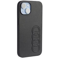 Audi Synthetic Leather iPhone 14 6.1&quot; black|black hardcase AU-TPUPPCIP14-TT|D1-BK цена и информация | Чехлы для телефонов | 220.lv